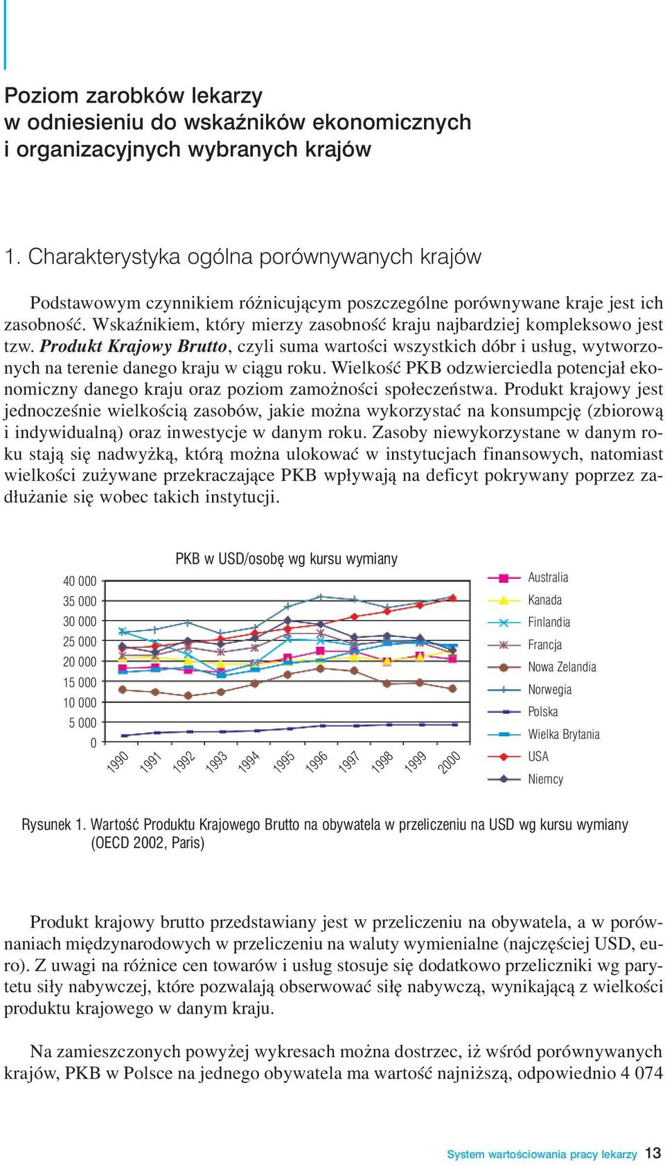 WskaŸnikiem, który mierzy zasobnoœæ kraju najbardziej kompleksowo jest tzw. Produkt Krajowy Brutto, czyli suma wartoœci wszystkich dóbr i us³ug, wytworzonych na terenie danego kraju w ci¹gu roku.
