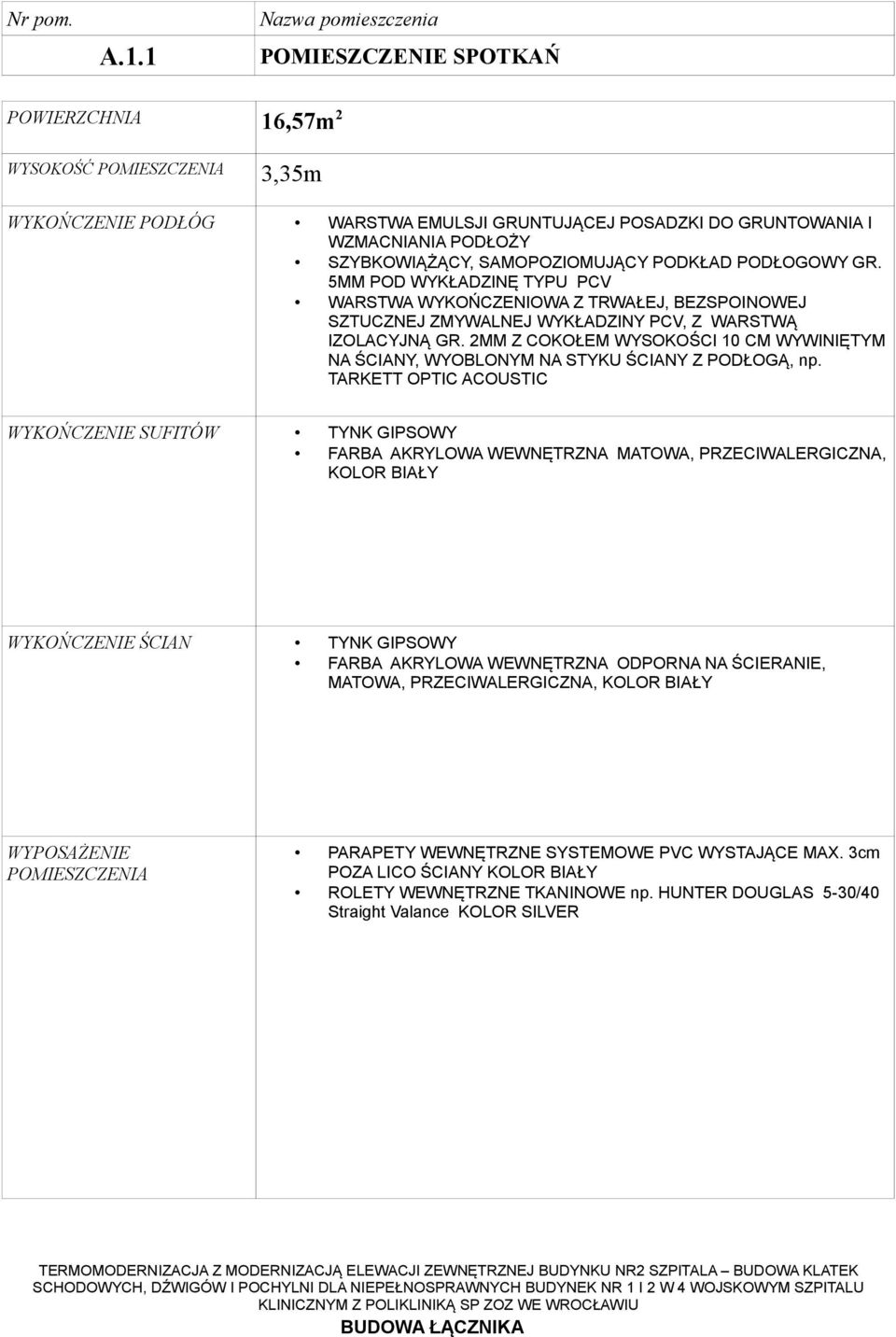 TARKETT OPTIC ACOUSTIC FARBA AKRYLOWA WEWNĘTRZNA MATOWA, PRZECIWALERGICZNA, KOLOR BIAŁY FARBA AKRYLOWA