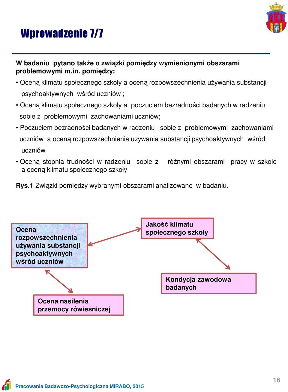 sobie z problemowymi zachowaniami uczniów; Poczuciem bezradności badanych w radzeniu sobie z problemowymi zachowaniami uczniów a oceną rozpowszechnienia używania substancji psychoaktywnych wśród