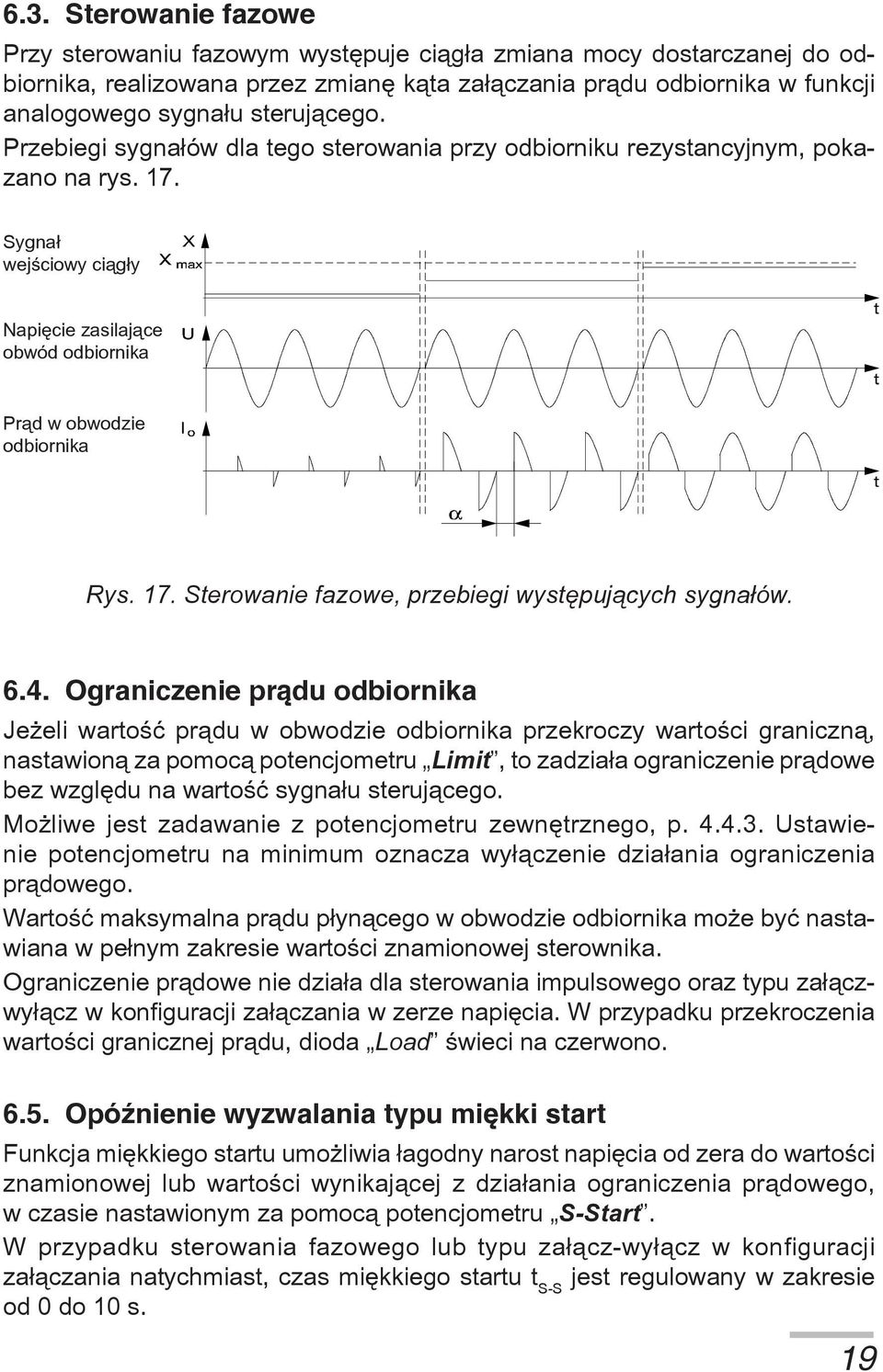 17. Sterowanie fazowe, przebiegi wystêpuj¹cych sygna³ów. 6.4.