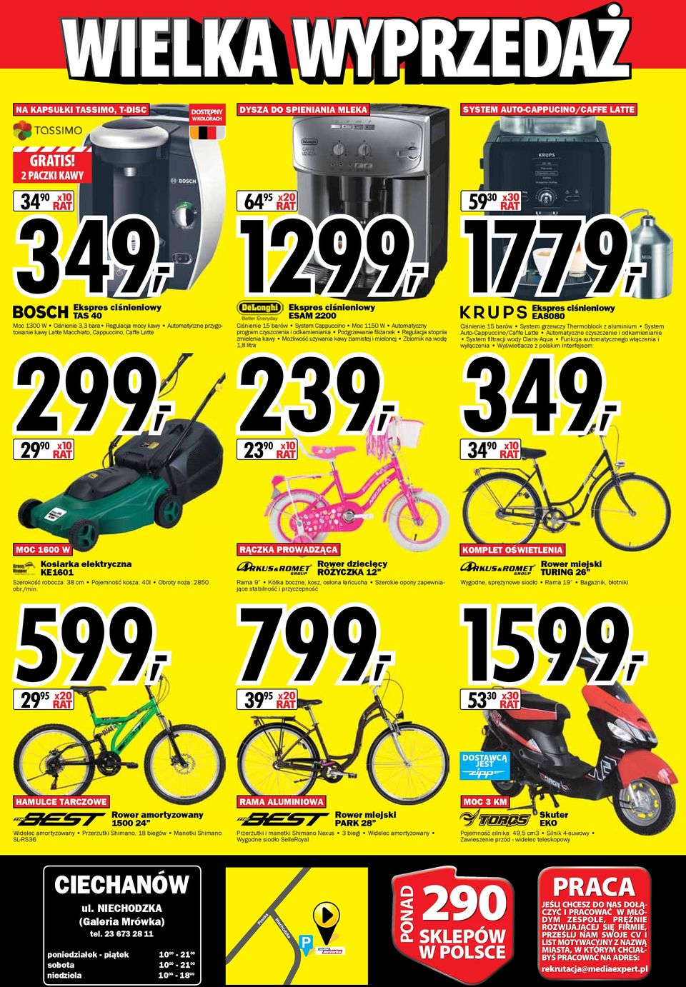 i odkamieniania Podgrzewanie filiżanek Regulacja stopnia zmielenia 239, kawy Możliwość używania kawy ziarnistej i mielonej Zbiornik na wodę 1,8 litra 23 Ekspres ciśnieniowy EA8080 Ciśnienie 15 barów