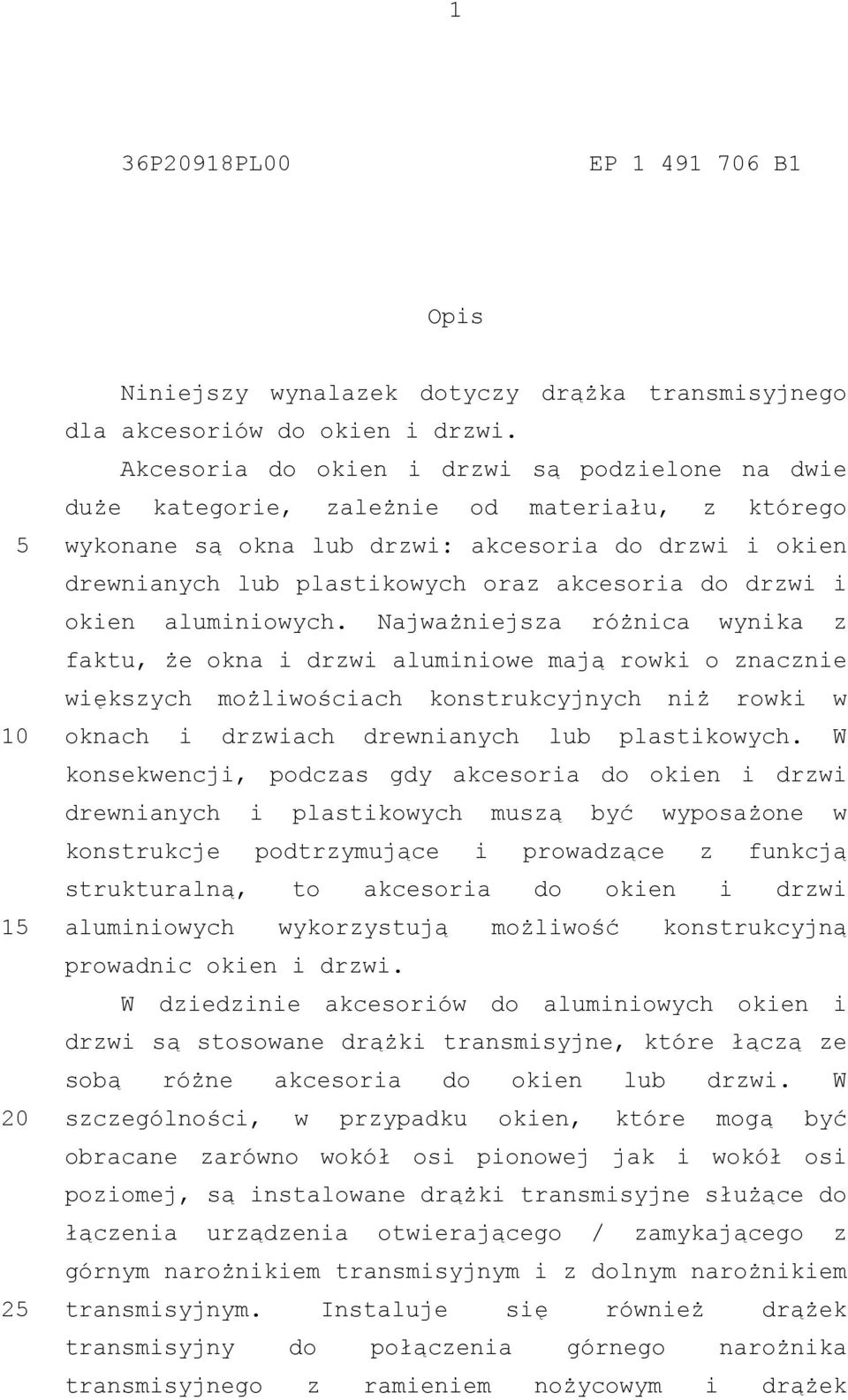 drzwi i okien aluminiowych.