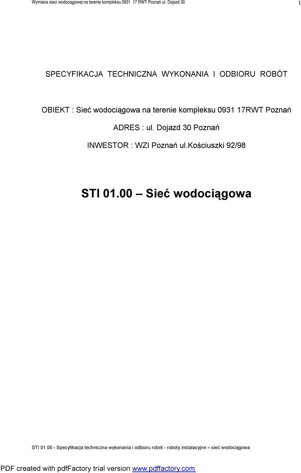 17RWT Poznań ADRES : ul.