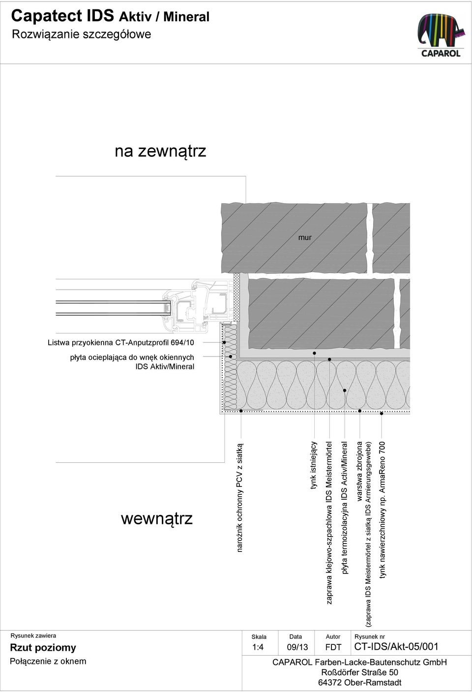wnęk okiennych IDS Aktiv/Mineral wewnątrz