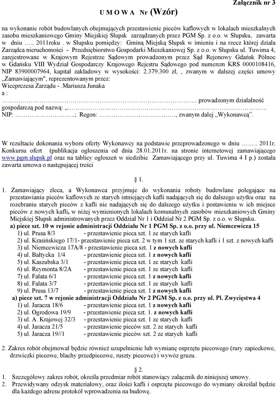 z o.o. w Słupsku ul.