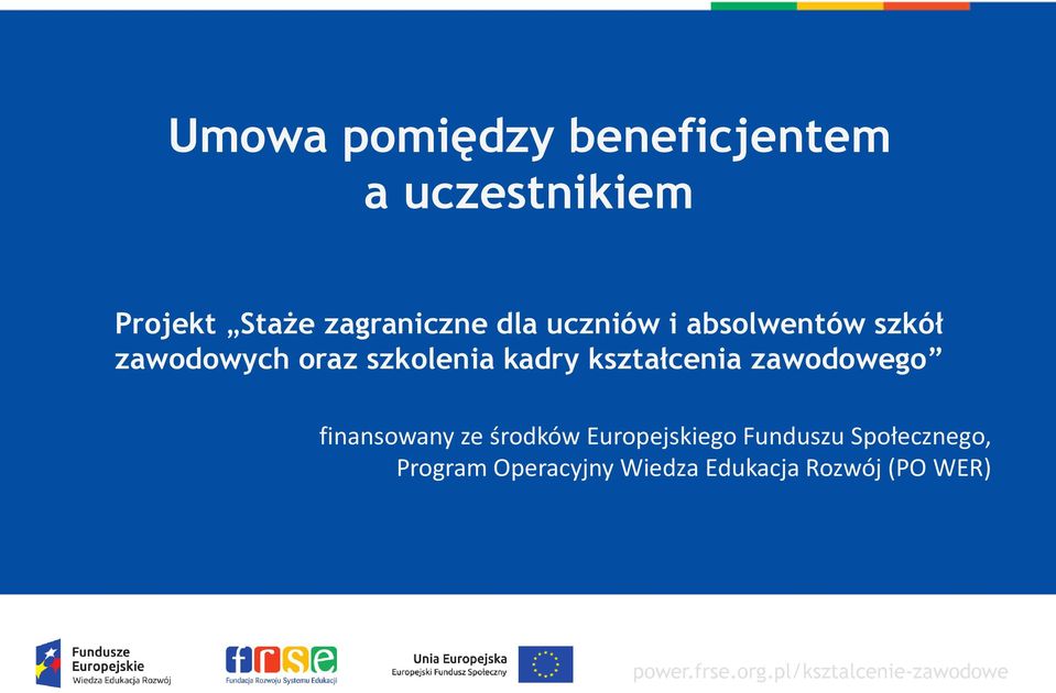 szkolenia kadry kształcenia zawodowego finansowany ze środków