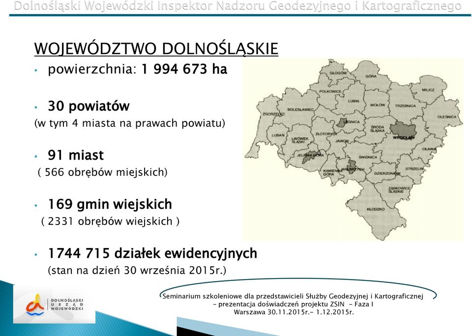 obrębów miejskich) 169 gmin wiejskich ( 2331 obrębów