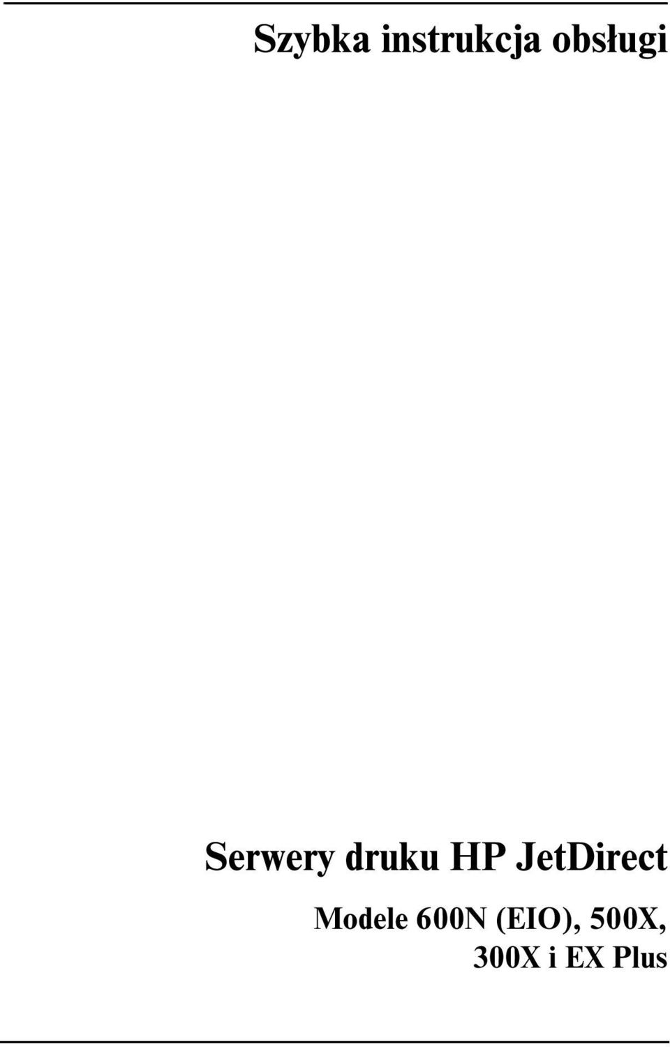 HP JetDirect Modele
