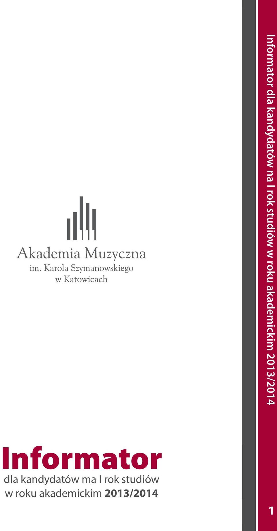 2012/2013 Informator dla kandydatów ma na