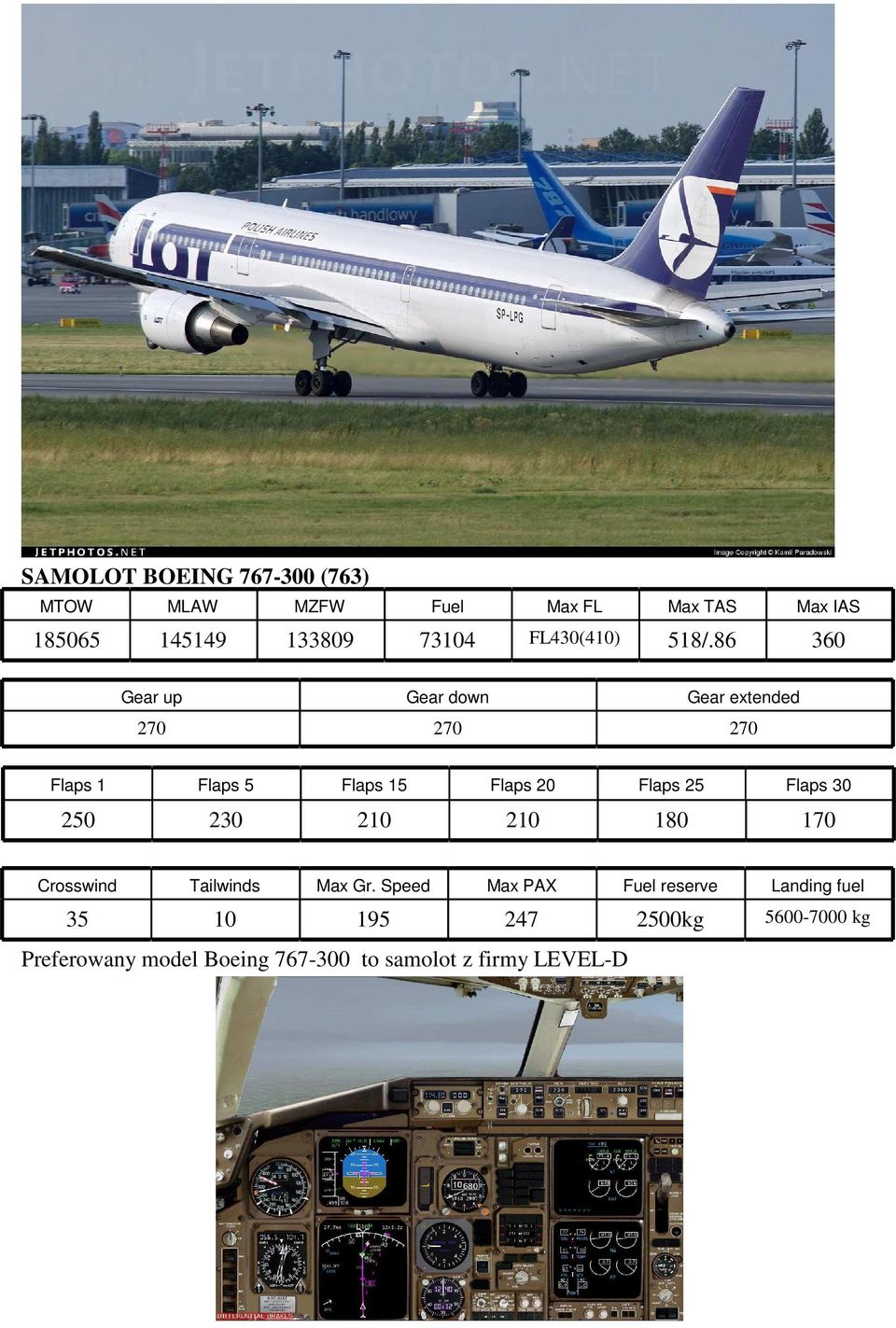 86 360 270 270 270 Flaps 1 Flaps 5 Flaps 15 Flaps 20 Flaps 25