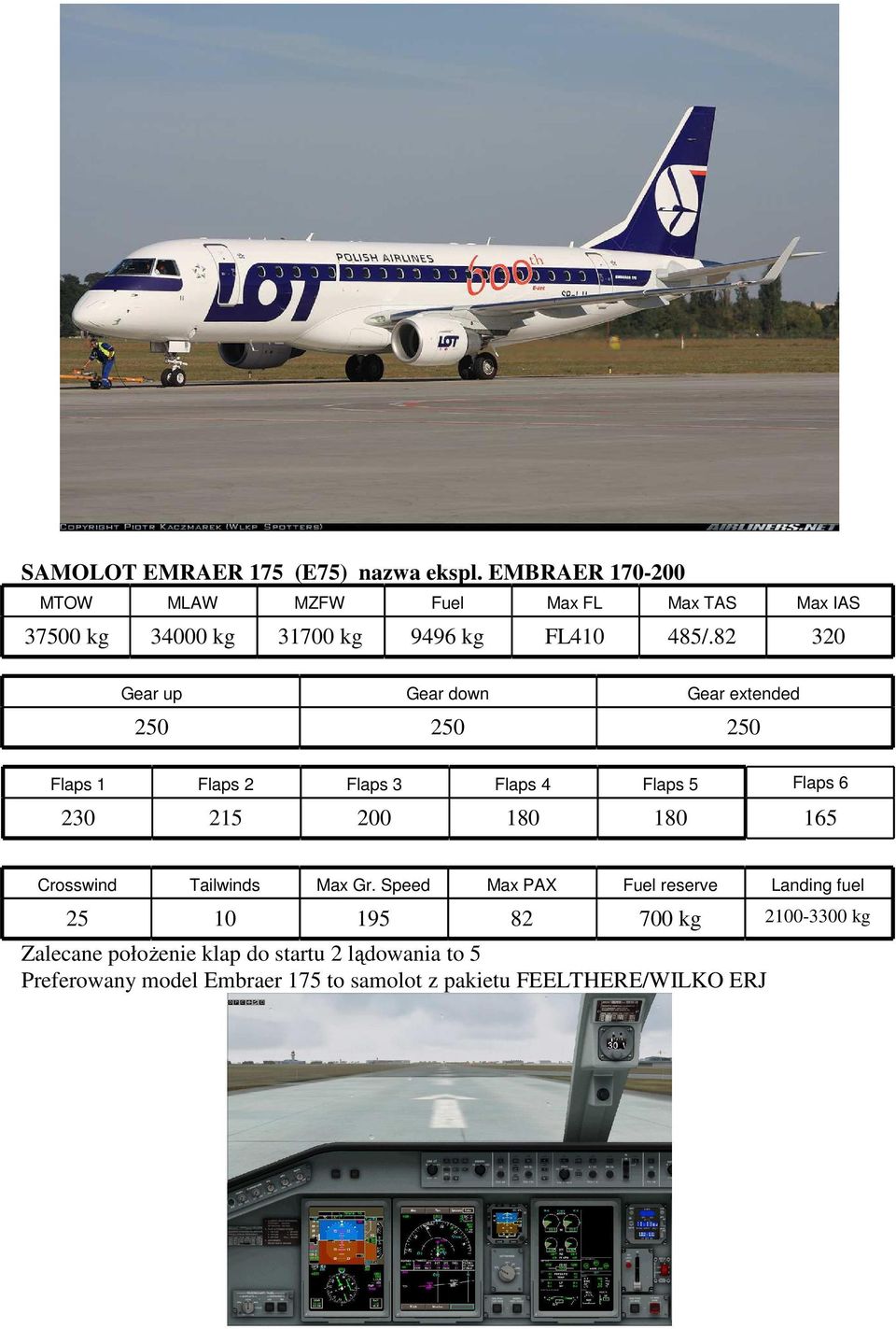 82 320 250 250 250 Flaps 1 Flaps 2 Flaps 3 Flaps 4 Flaps 5 Flaps 6 230 215 200 180 180
