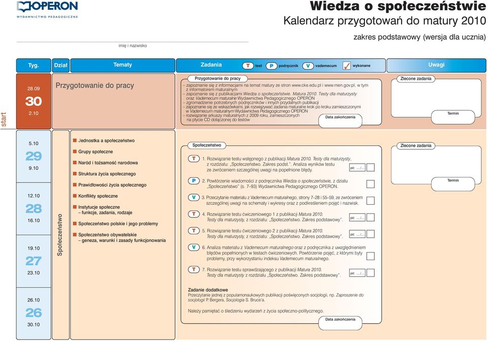 pl, w tym z informatorem maturalnym zapoznanie si z publikacjami Wiedza o spo eczeƒstwie. Matura 2010.