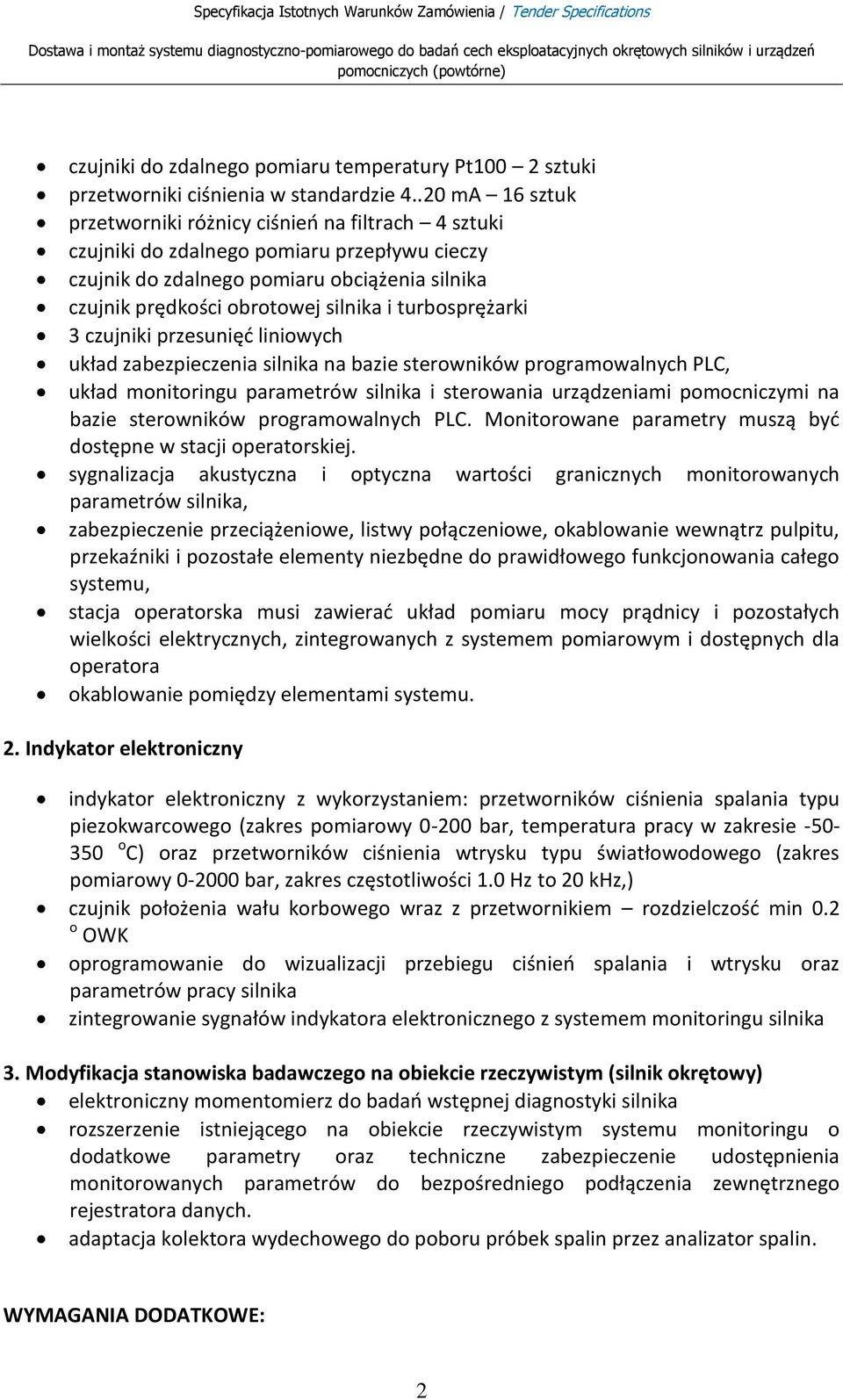 turbosprężarki 3 czujniki przesunięd liniowych układ zabezpieczenia silnika na bazie sterowników programowalnych PLC, układ monitoringu parametrów silnika i sterowania urządzeniami pomocniczymi na