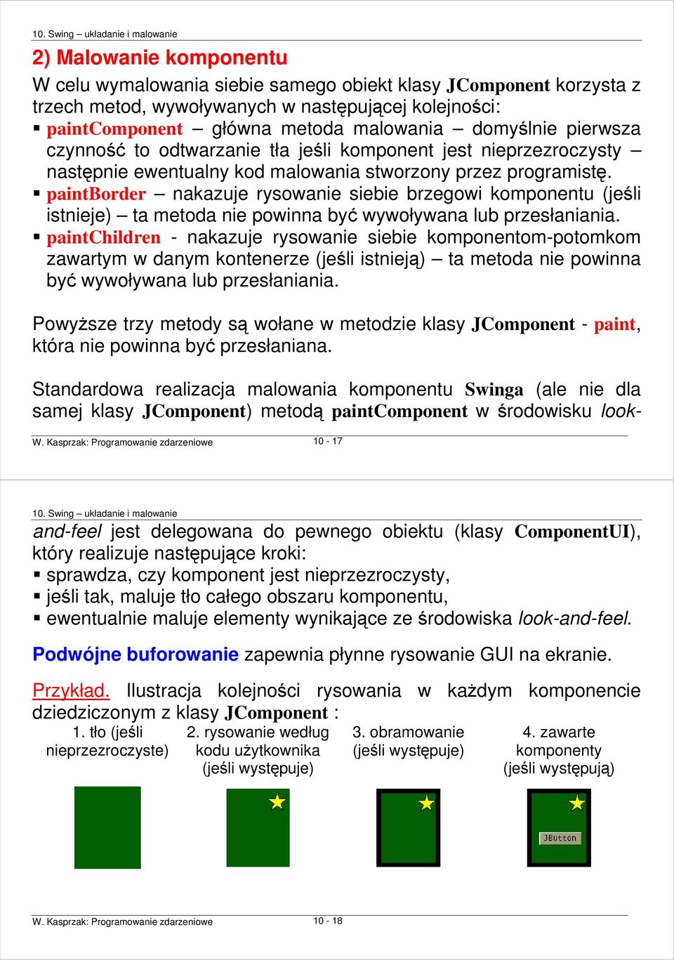 paintborder nakazuje rysowanie siebie brzegowi komponentu (jeśli istnieje) ta metoda nie powinna być wywoływana lub przesłaniania.