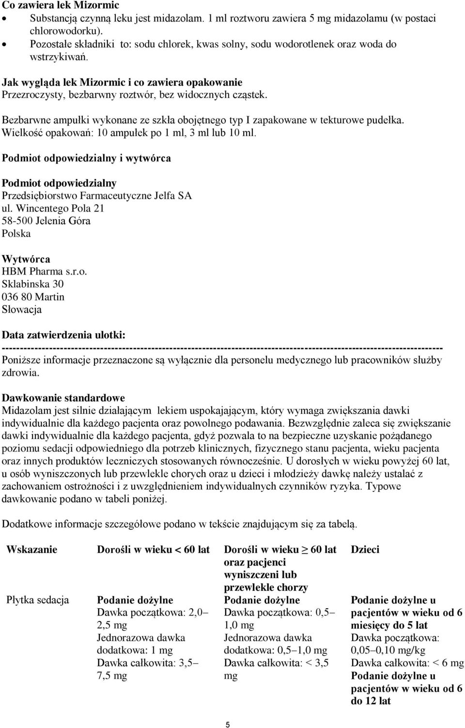 Bezbarwne ampułki wykonane ze szkła obojętnego typ I zapakowane w tekturowe pudełka. Wielkość opakowań: 10 ampułek po 1 ml, 3 ml lub 10 ml.