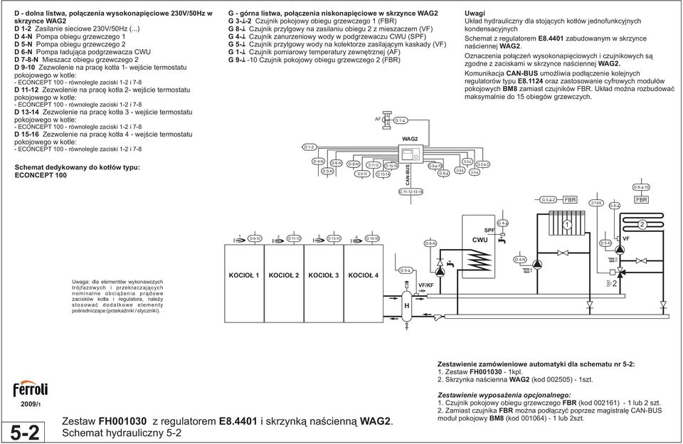zaciski - i 7-8 D - Zezwolenie na pracê kot³a - wejœcie termostatu - ECONCEPT 00 - równolegle zaciski - i 7-8 D 3-4 Zezwolenie na pracê kot³a 3 - wejœcie termostatu - ECONCEPT 00 - równolegle zaciski