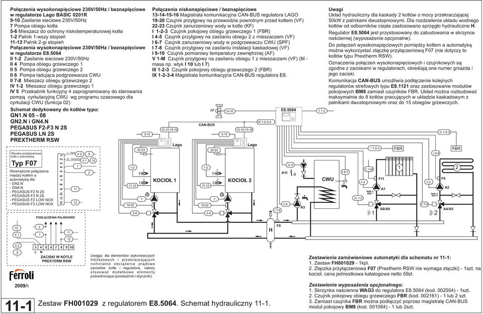 5064 II - Zasilanie sieciowe 30V/50z II 4 Pompa obiegu grzewczego II 5 Pompa obiegu grzewczego II 6 Pompa ³aduj¹ca podgrzewacza II 7-8 Mieszacz obiegu grzewczego IV - Mieszacz obiegu grzewczego IV 5