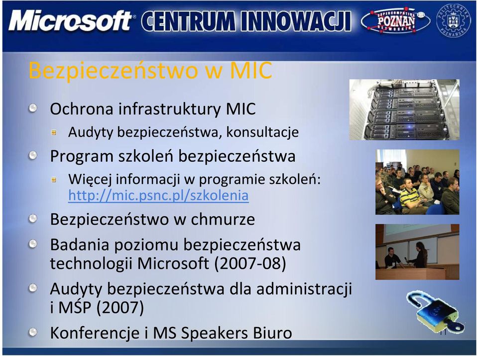 pl/szkolenia Bezpieczeństwo w chmurze Badania poziomu bezpieczeństwa technologii