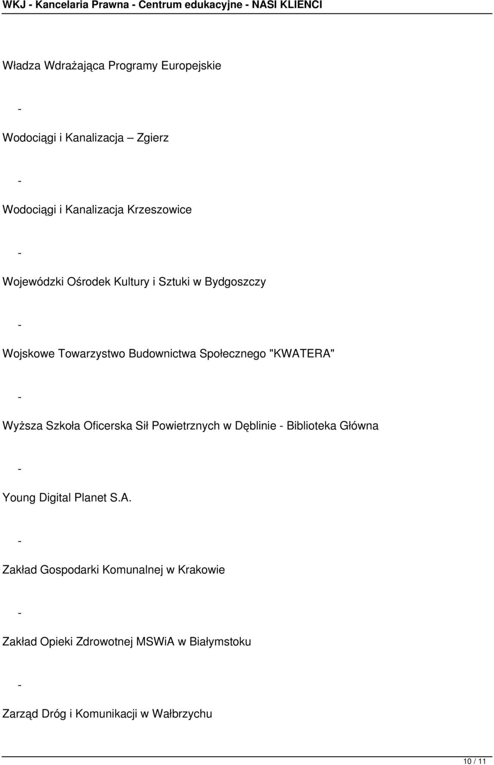 Budownictwa Społecznego "KWATERA" Wyższa Szkoła Oficerska Sił Powietrznych w Dęblinie Biblioteka Główna Young Digital