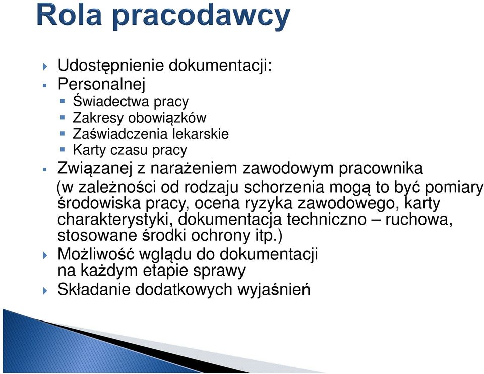 pomiary środowiska pracy, ocena ryzyka zawodowego, karty charakterystyki, dokumentacja techniczno ruchowa,