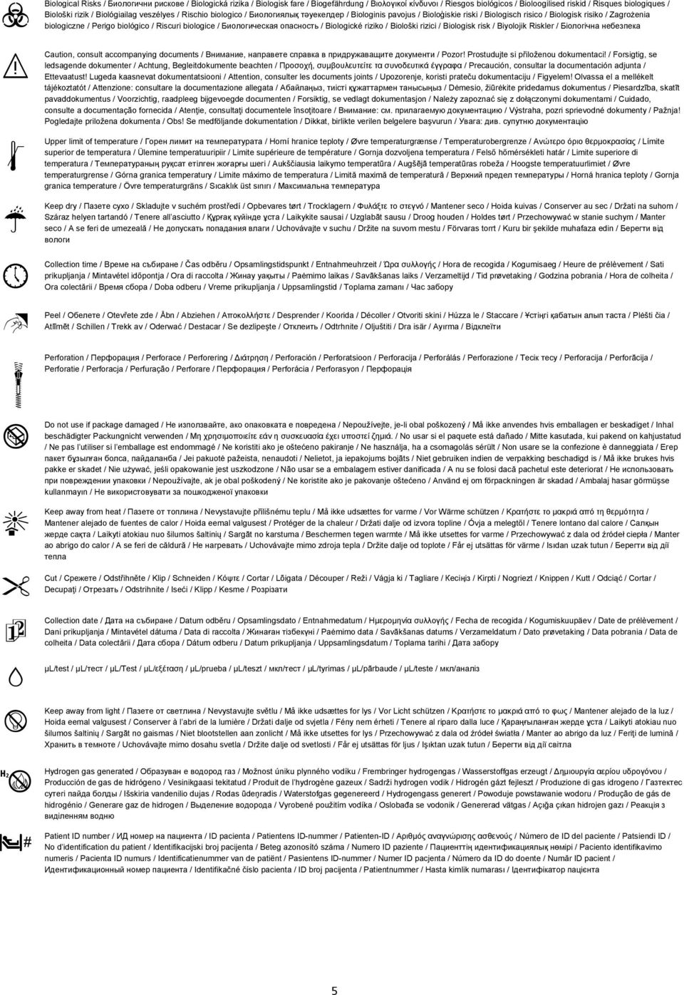 Riscuri biologice / Биологическая опасность / Biologické riziko / Biološki rizici / Biologisk risk / Biyolojik Riskler / Біологічна небезпека Caution, consult accompanying documents / Внимание,