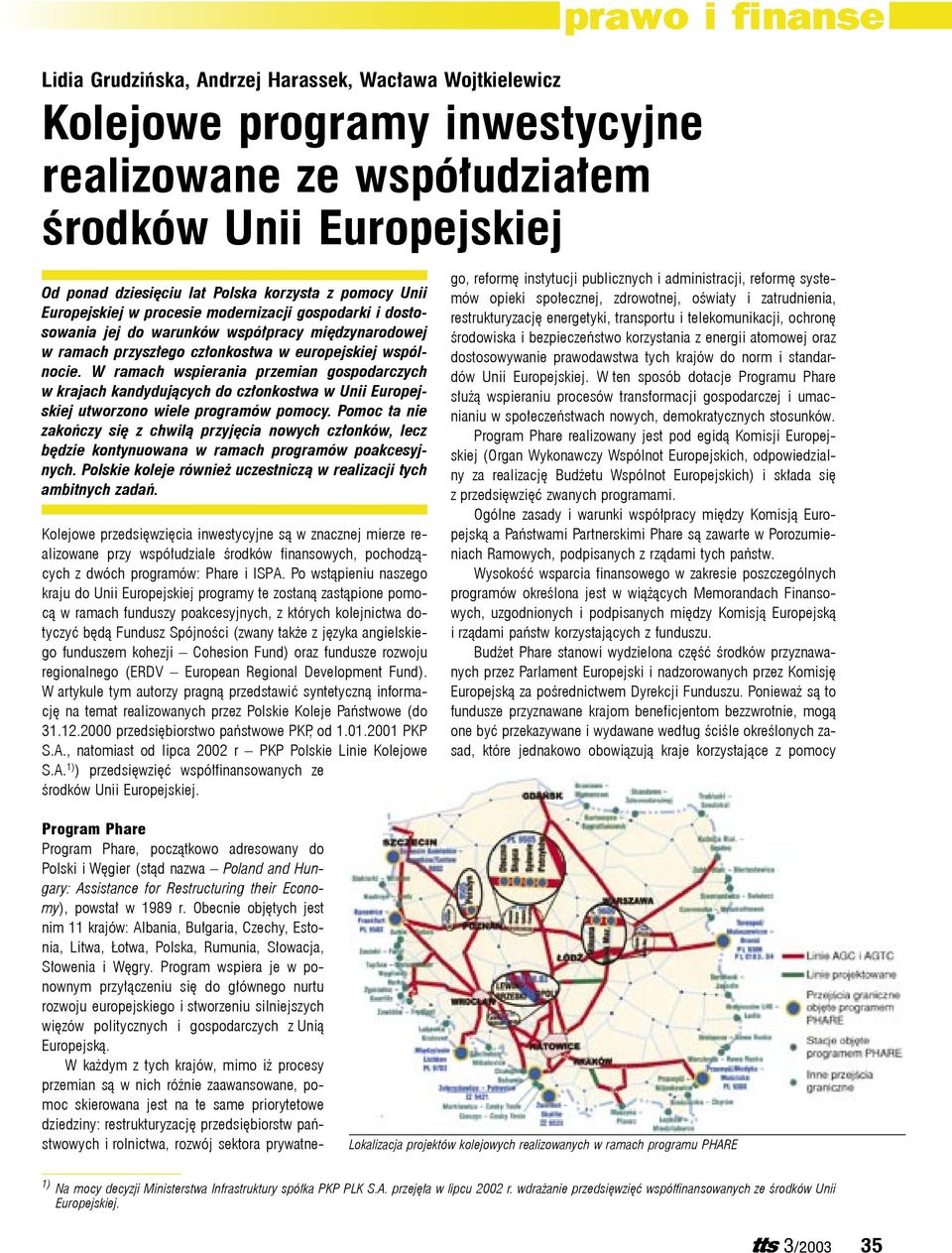 W ramach wspierania przemian gospodarczych w krajach kandydujących do członkostwa w Unii Europejskiej utworzono wiele programów pomocy.