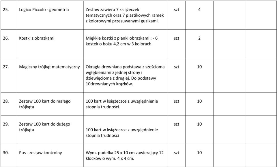 Magiczny trójkąt matematyczny Okrągła drewniana podstawa z sześcioma wgłębieniami z jednej strony i dziewięcioma z drugiej. Do podstawy 10drewnianych krążków. 0 28.