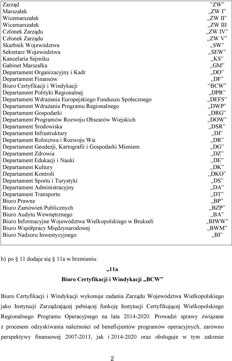 Gospodarki Departament Programów Rozwoju Obszarów Wiejskich Departament Środowiska Departament Infrastruktury Departament Rolnictwa i Rozwoju Wsi Departament Geodezji, Kartografii i Gospodarki