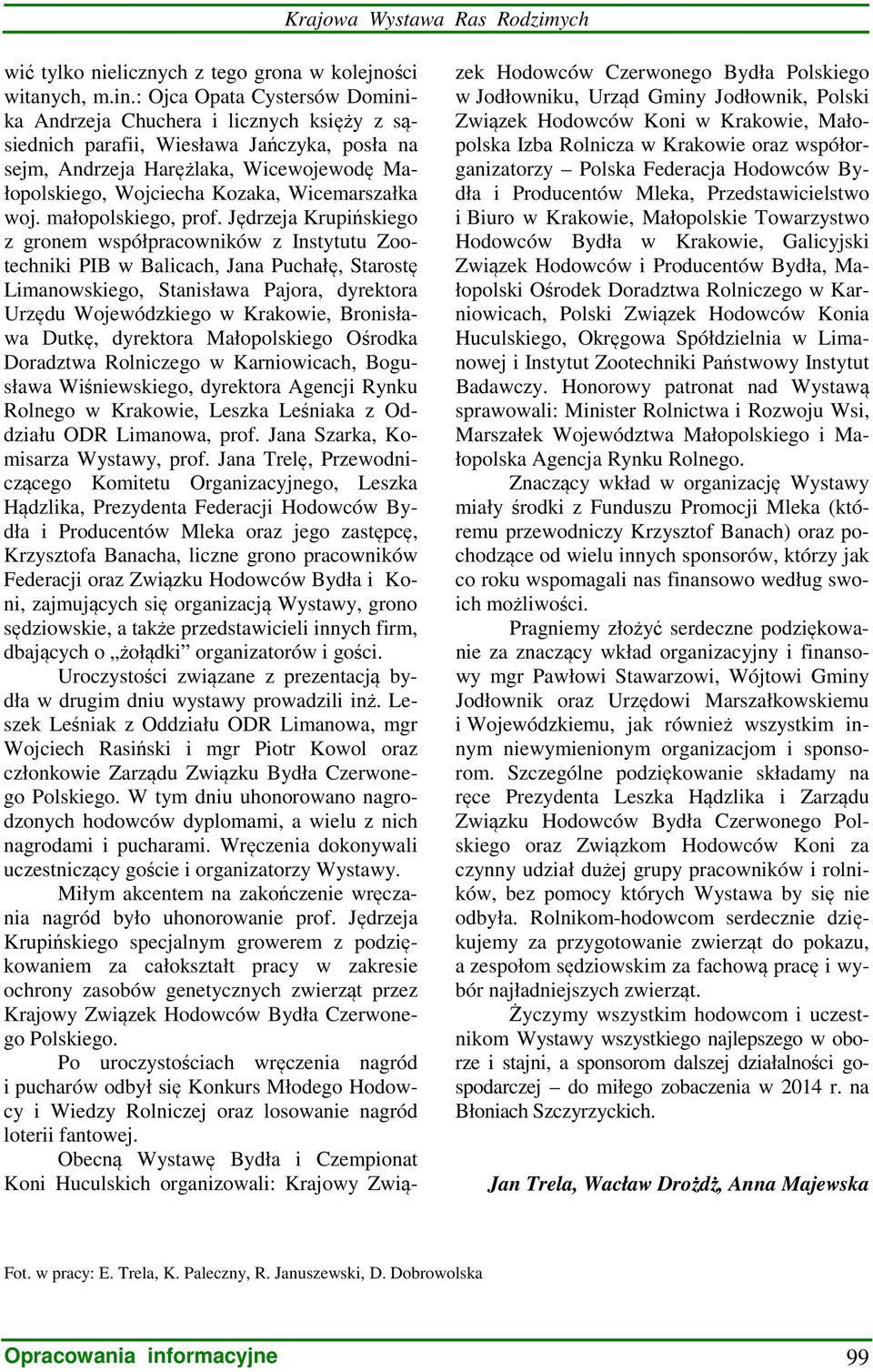 Wicemarszałka woj. małopolskiego, prof.