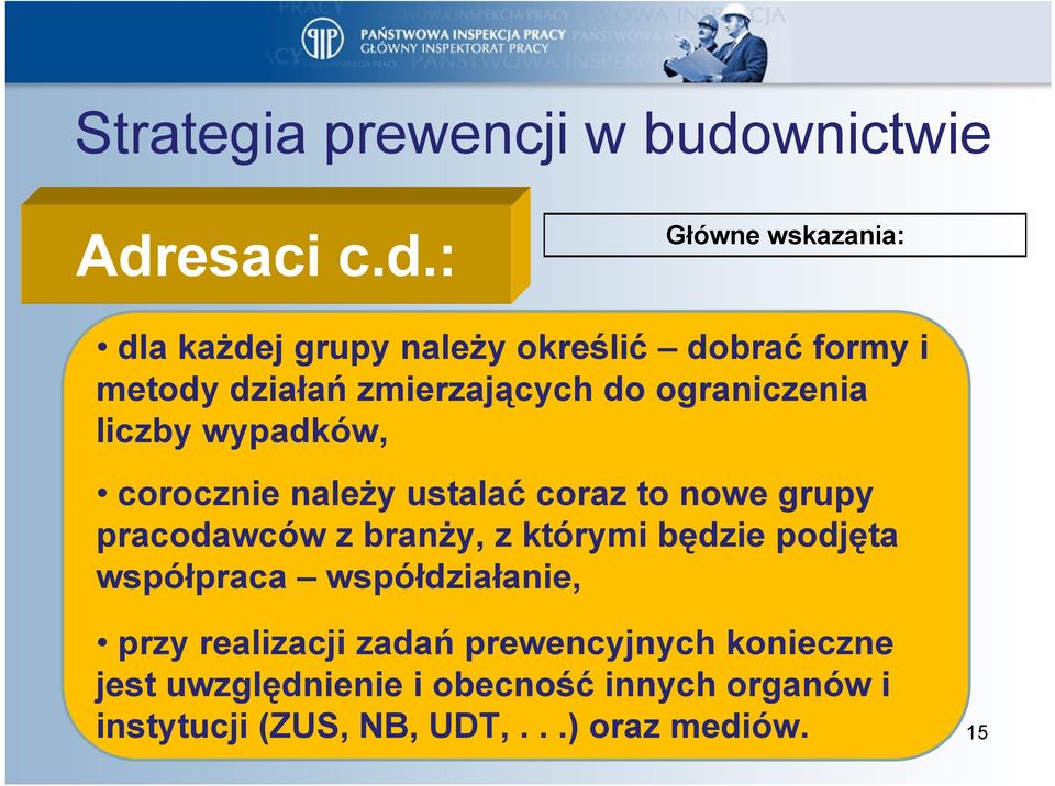 pracodawców z branży, z którymi będzie podjęta współpraca współdziałanie, przy realizacji zadań