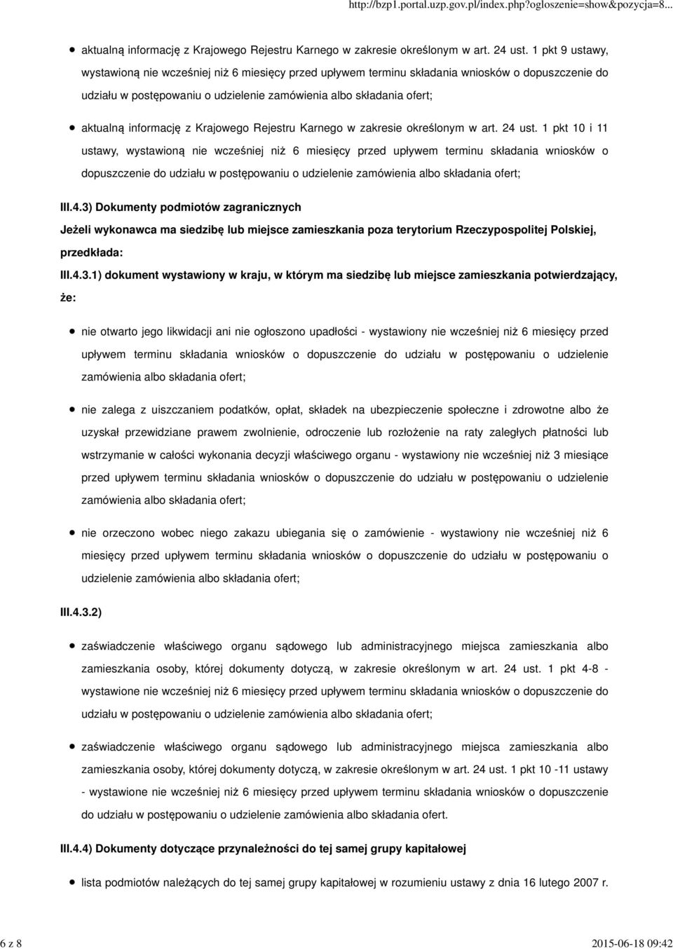 informację z Krajowego Rejestru Karnego w zakresie określonym w art. 24 ust.