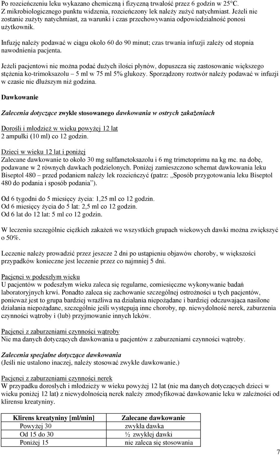 Infuzję należy podawać w ciągu około 60 do 90 minut; czas trwania infuzji zależy od stopnia nawodnienia pacjenta.