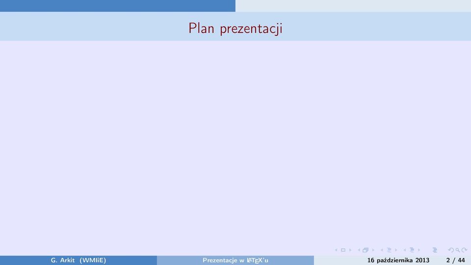 Prezentacje w LATEX