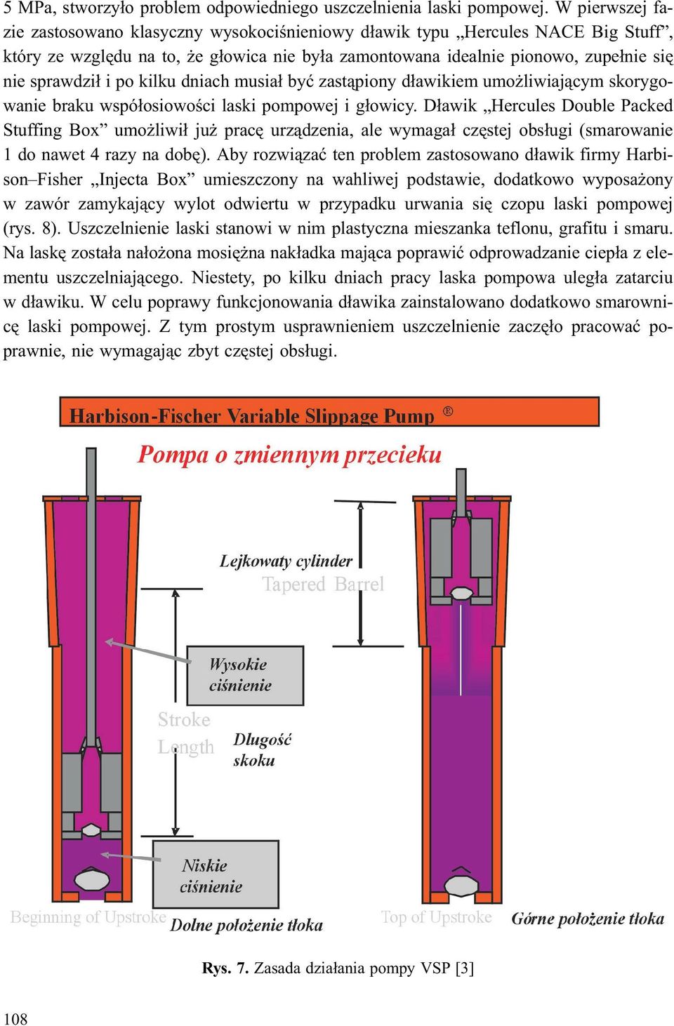 kilku dniach musia³ byæ zast¹piony d³awikiem umo liwiaj¹cym skorygowanie braku wspó³osiowoœci laski pompowej i g³owicy.