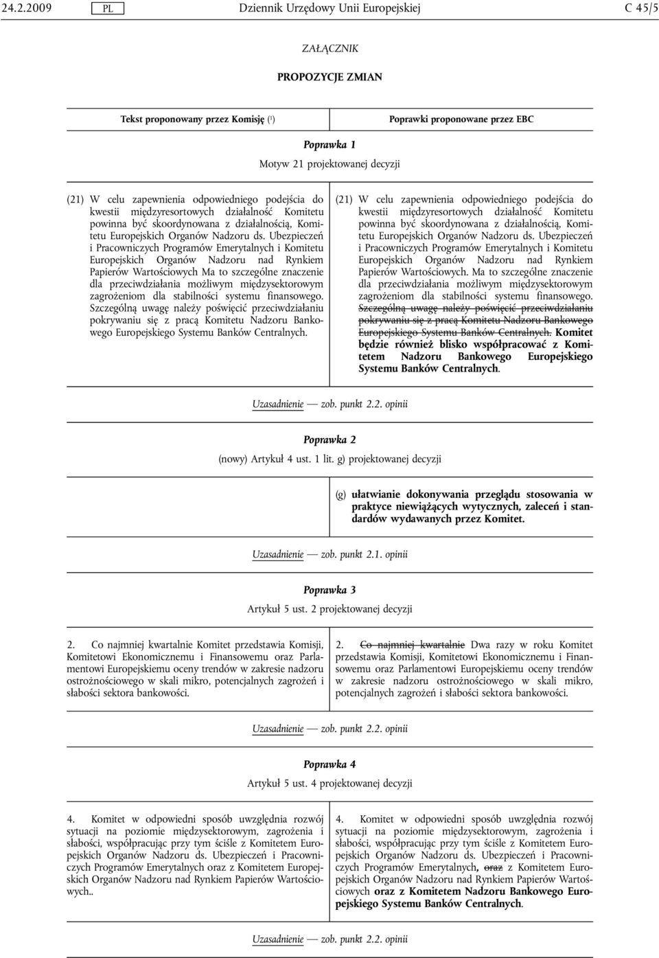 Ubezpieczeń i Pracowniczych Programów Emerytalnych i Komitetu Europejskich Organów Nadzoru nad Rynkiem Papierów Wartościowych Ma to szczególne znaczenie dla przeciwdziałania możliwym międzysektorowym