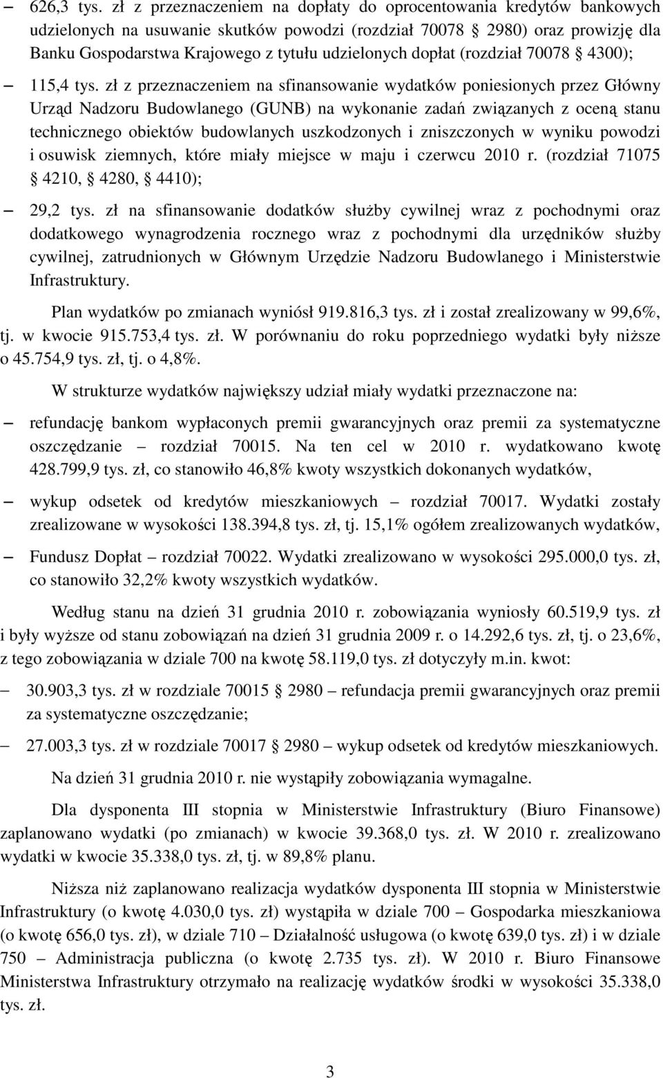 dopłat (rozdział 70078 4300); 115,4 tys.