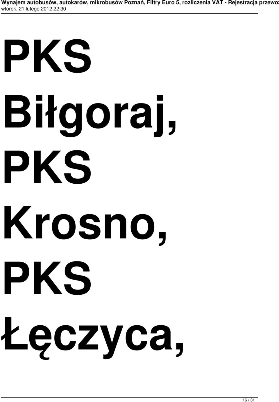 Krosno, 