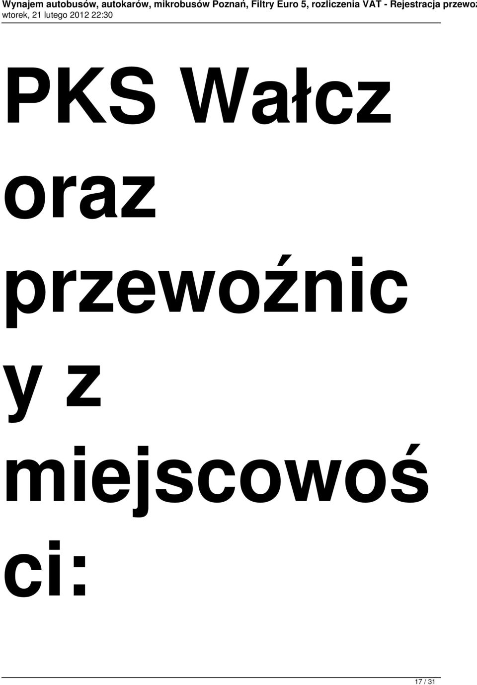 przewoźnic y