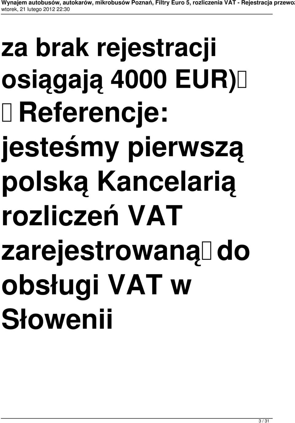 polską Kancelarią rozliczeń VAT