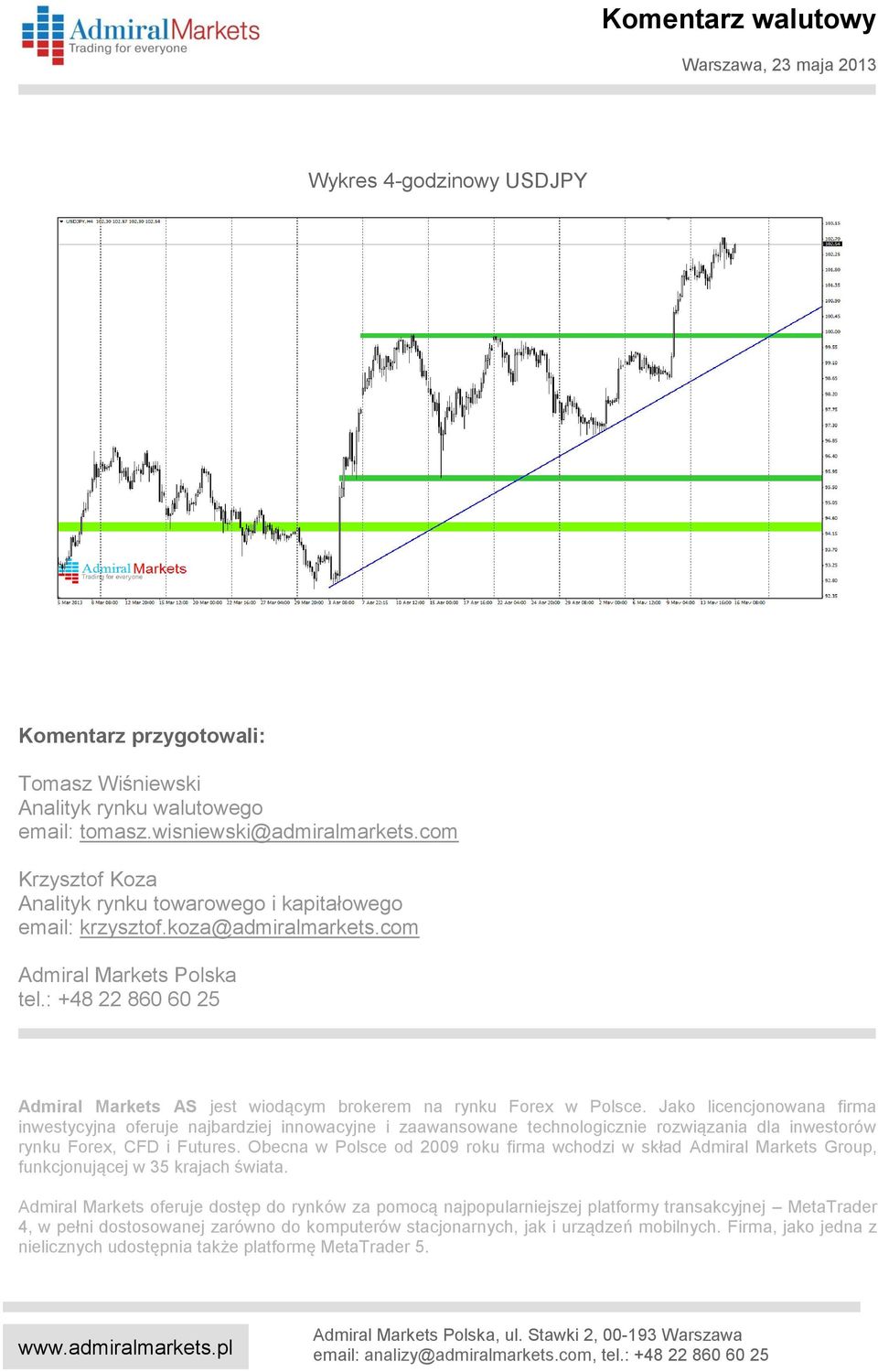 : +48 22 860 60 25 Admiral Markets AS jest wiodącym brokerem na rynku Forex w Polsce.