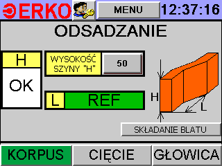 Rys. 22 Rys. 23 Do prawidłowego wykonania operacji odsadzania wymagane jest: Określenie szerokości szyny.