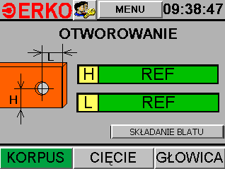 2.2.3 OPCJA KORPUS Po naciśnięciu menu KORPUS niezbędne jest zdefiniowanie punktów referencyjnych liniałów pomiarowych.