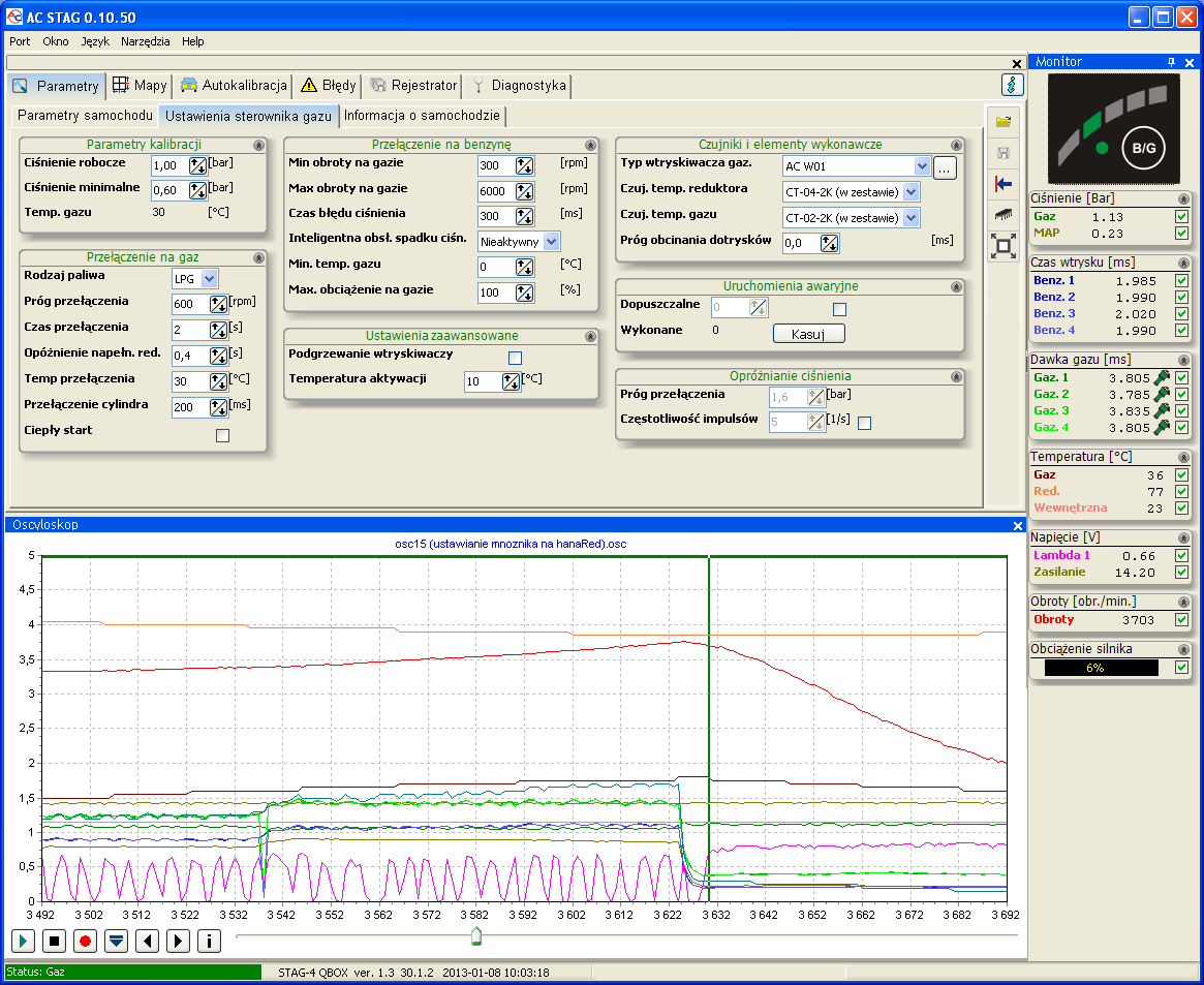 Rysunek 4 Widok okna parametry (Parametry samochodu) Rysunek 4a