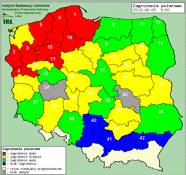 rzekach Polski Prognoza pogody dla Polski