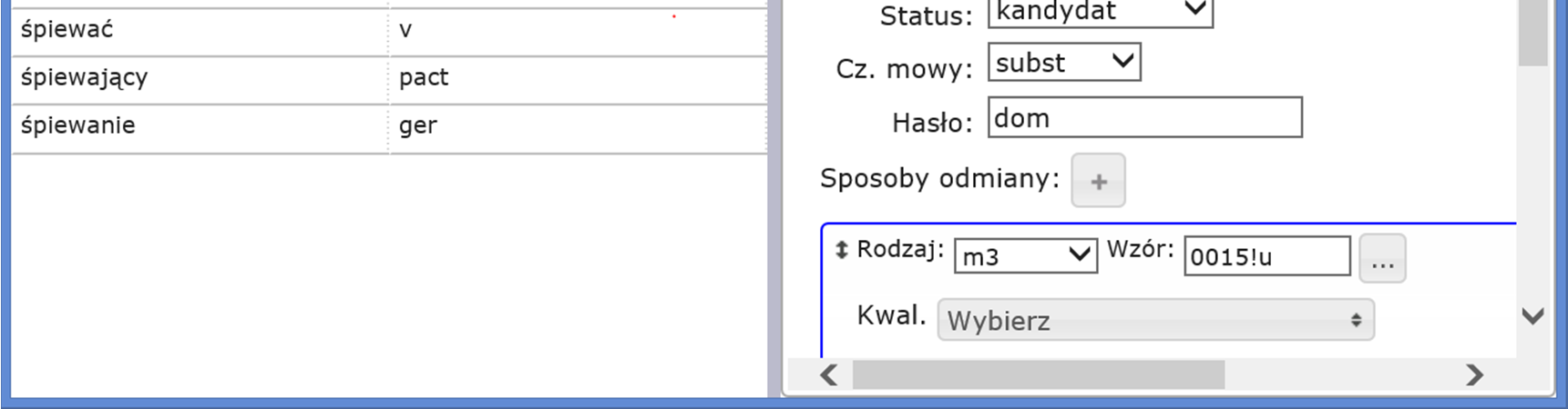 S t r o n a 8 przydzieleniem opcji ogląda. Zaznaczenie przy loginie użytkownika ostatniej opcji zarządza pozwala na udzielanie i przydzielanie dostępu do słownika innym.
