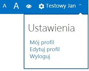 Dokumentacja użytkowa systemu ZORZ Strona 6 z 39 Aby wylogować się z systemu należy kliknąć na imię i nazwisko użytkownika lub przycisk lub przycisk oraz wybrać przycisk Wyloguj.