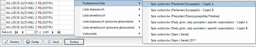3. Sporządzenie spisu wyborców. Zgodnie z wyjaśnieniami Paostwowej Komisji Wyborczej, system informatyczny powinien umożliwiad sporządzenie spisu wyborców.