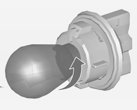 Pielęgnacja samochodu 261 2. Obrócić oprawkę żarówki w lewo, aby ją odblokować. Wyciągnąć oprawkę żarówki z reflektora. 3. Pociągnąć żarówkę w celu odłączenia od złącza. 4.