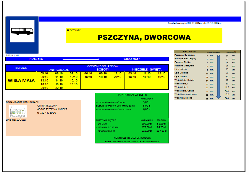 Główne elementy takiego systemu to: zbiorcze tablice odjazdów i przyjazdów, tablice informacyjne na stanowiskach (lub przystankach) odjazdowych, monitory z informacją zbiorczą, komunikaty głosowe na