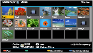 5. Wybierz pozycję Zdjęcie / Video / Muzyka / Nagrane z TV za pomocą przycisku / i naciśnij przycisk OK, aby uzyskać dostęp.